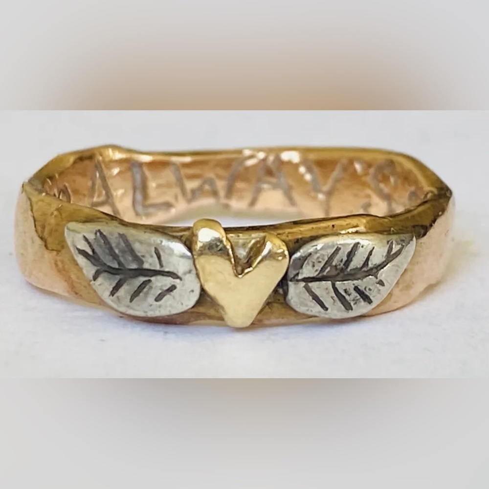 Jes Maharry Sundance 14k Gold Sterling Silver Heart Grows Fonder Ring 8.
